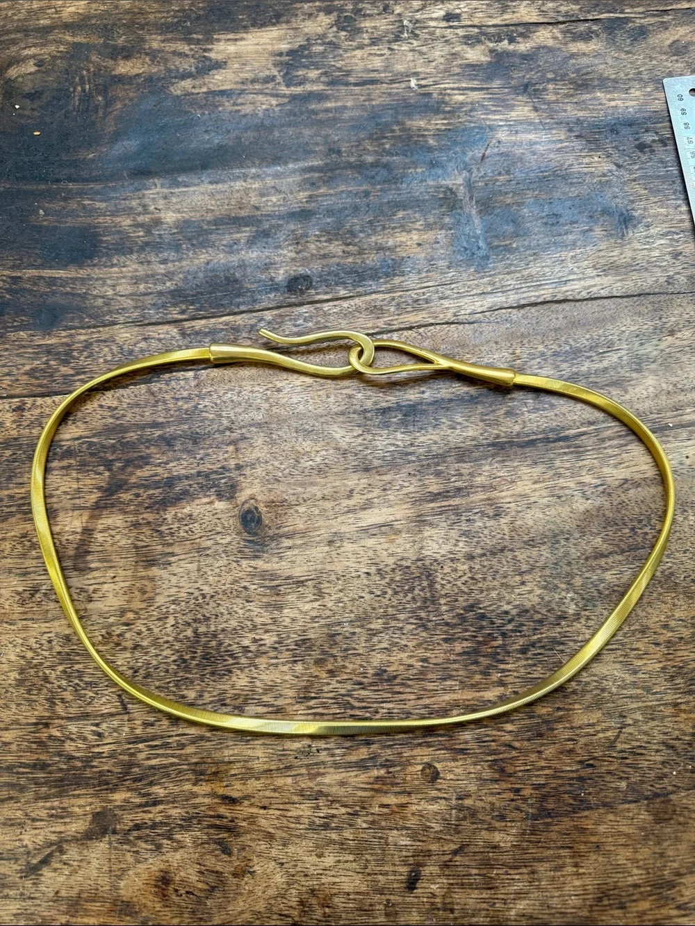 Silver snake style belt
